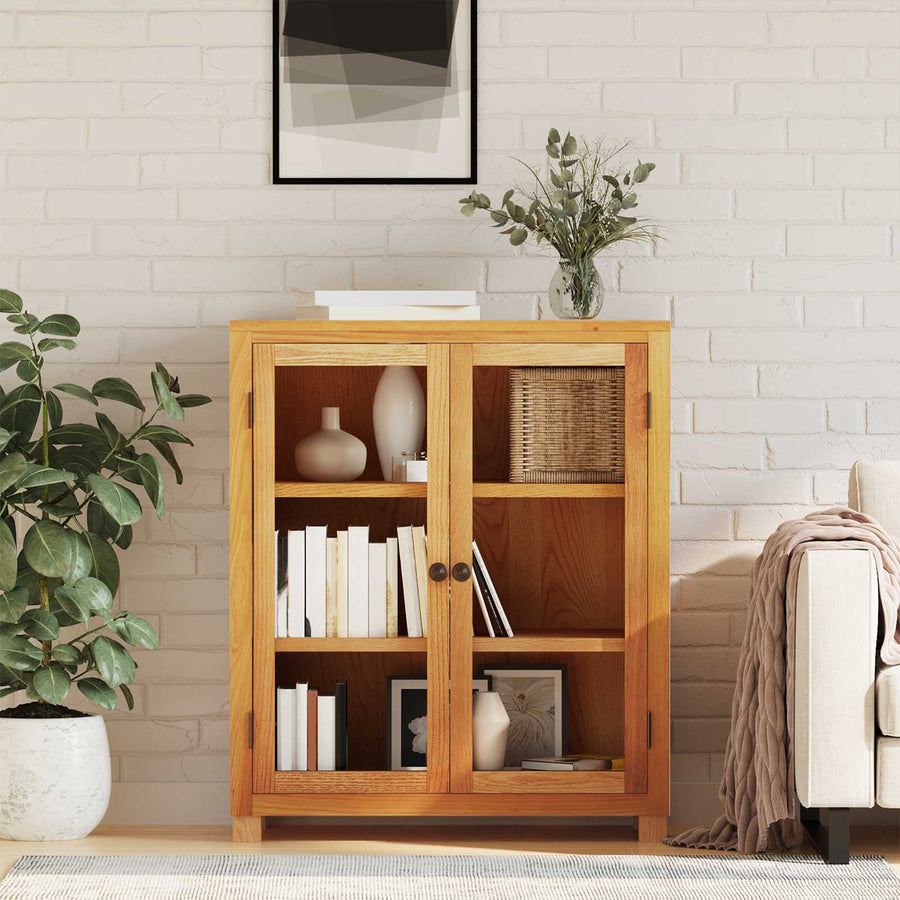 Kast met plank met opslag Bruin 80 x 35 x 95 cm Bewerkt hout