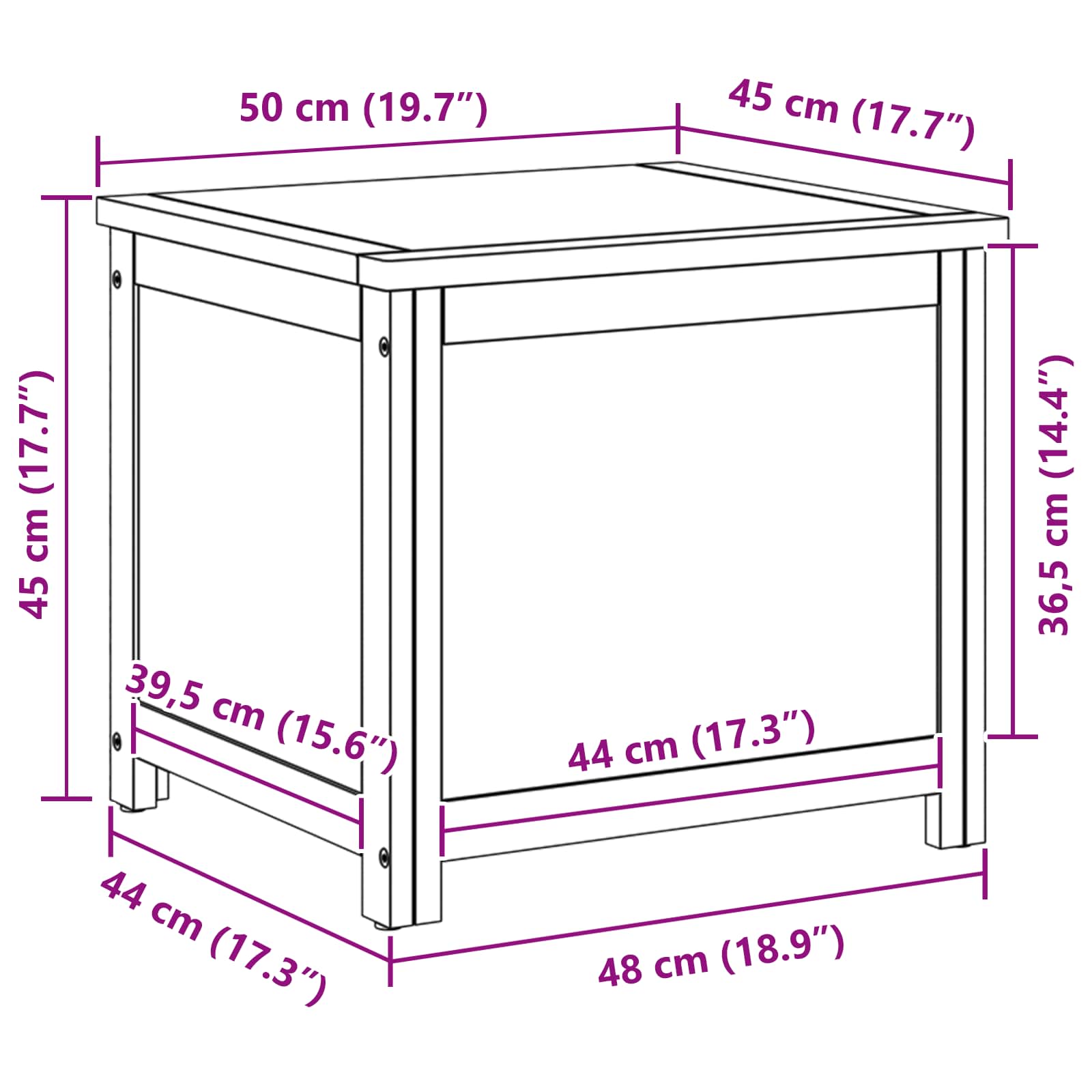 Opbergbox Effen