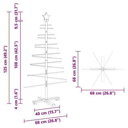 Houten kerstboom Bruin 125 cm Bamboe
