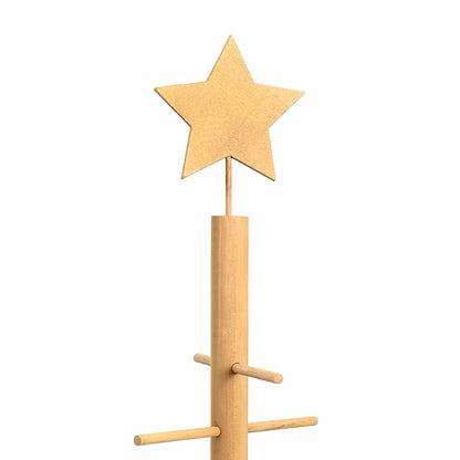 Houten kerstboom met standaard Bruin 210 cm Bamboe