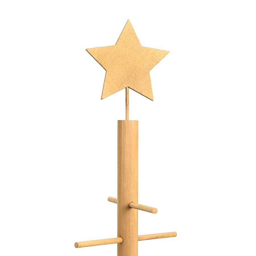 Houten kerstboom met standaard Bruin 210 cm Bamboe