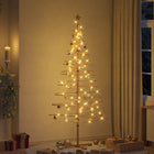 Houten kerstboom bamboe bruin 210 cm