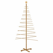 Houten kerstboom met standaard Bruin 210 cm Bamboe