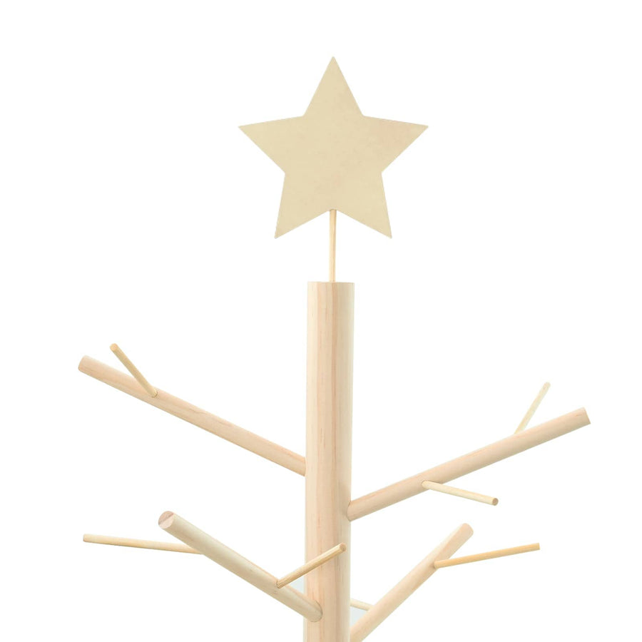 Houten kerstboom Naturel 125 cm Massief grenenhout