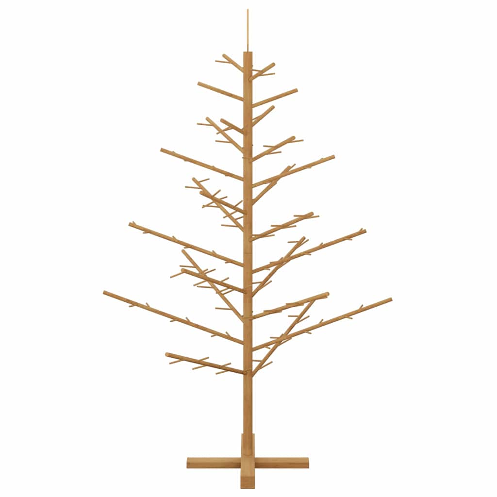Houten kerstboom met standaard Bruin 150 cm Massief grenenhout