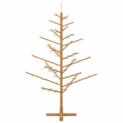 Houten kerstboom met standaard Bruin 150 cm Massief grenenhout