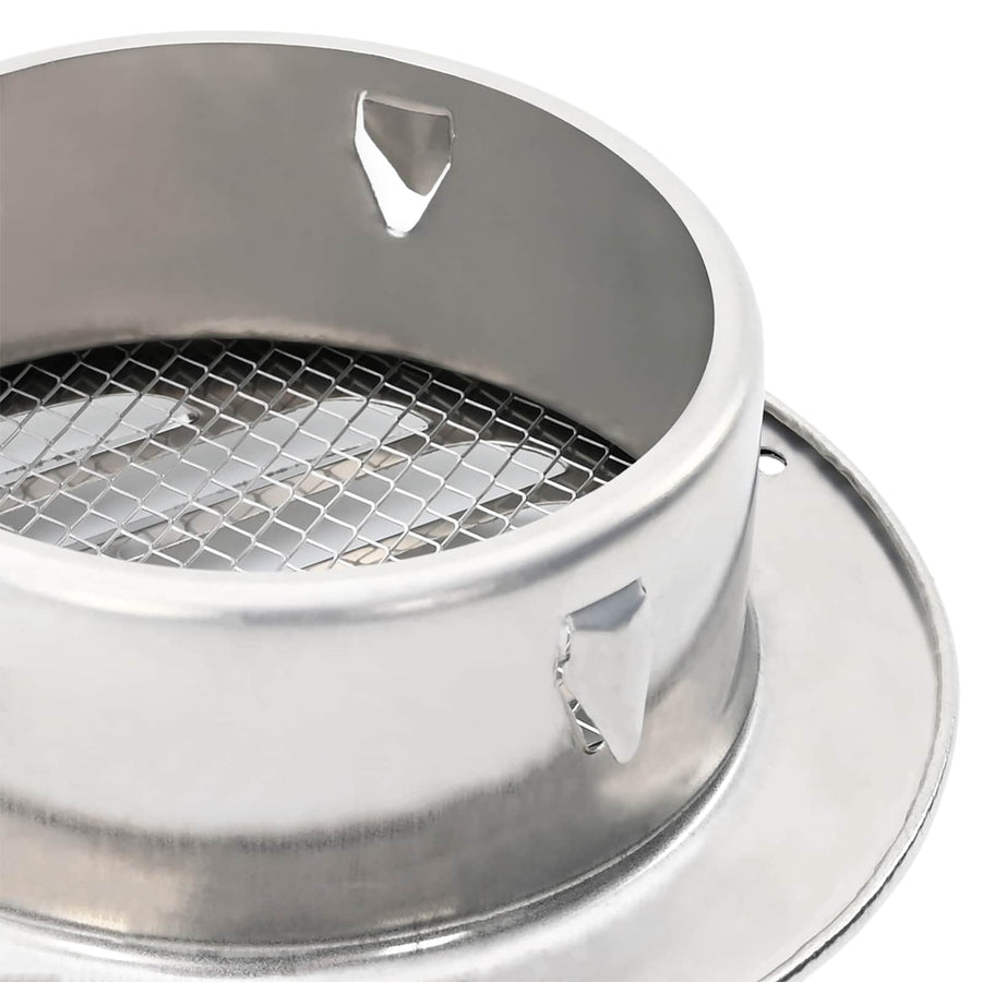 Luchtventilatie roosters 4 pcs Zilver 80 mm Roestvrij staal
