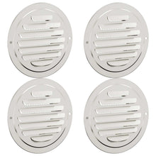Luchtventilatie roosters 4 pcs Zilver 80 mm Roestvrij staal