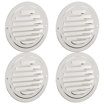 Luchtventilatie roosters 4 pcs Zilver 80 mm Roestvrij staal