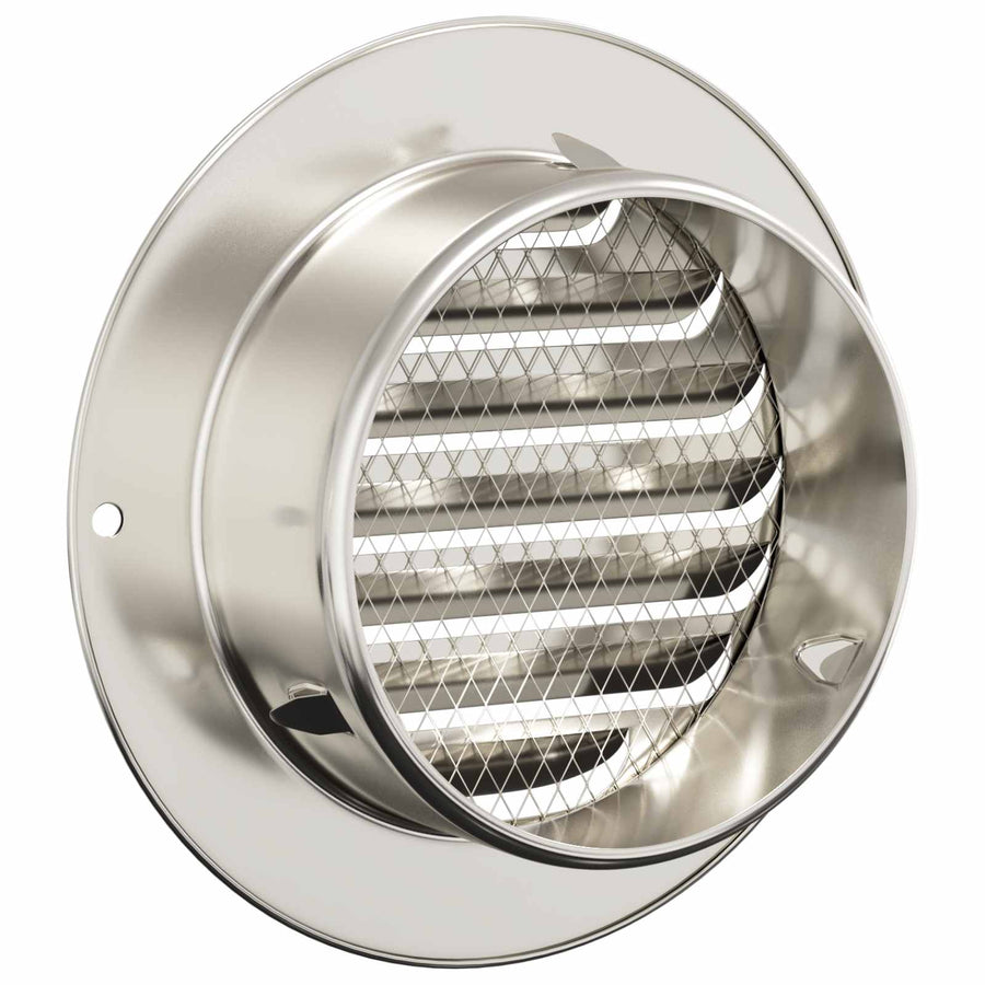Luchtventilatie roosters 4 pcs Zilver 80 mm Roestvrij staal