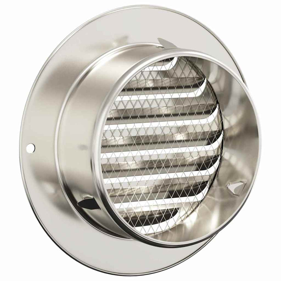 Luchtventilatie roosters 4 pcs Zilver 100 mm Roestvrij staal