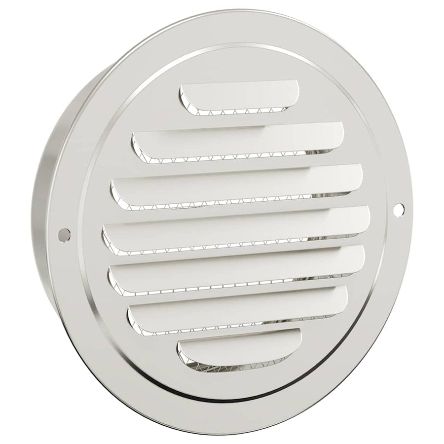 Luchtventilatie roosters 4 pcs Zilver 125 mm Roestvrij staal