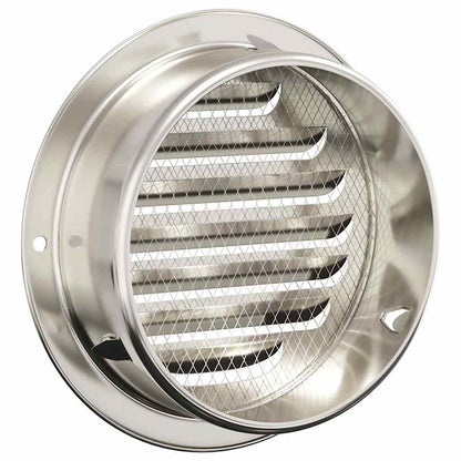 Luchtventilatie roosters 4 pcs Zilver 125 mm Roestvrij staal