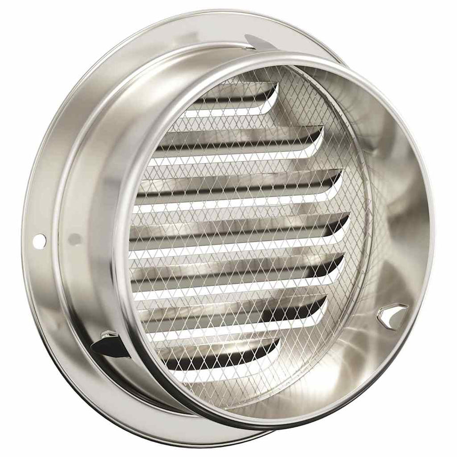Luchtventilatie roosters 4 pcs Zilver 125 mm Roestvrij staal