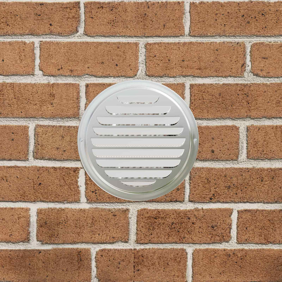 Luchtventilatie roosters 4 pcs Zilver 150 mm Roestvrij staal