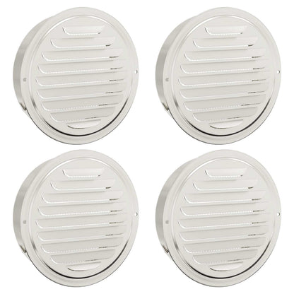 Luchtventilatie roosters 4 pcs Zilver 150 mm Roestvrij staal