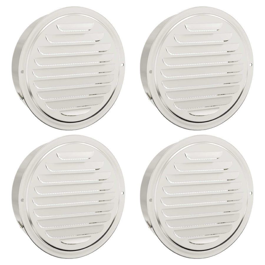 Luchtventilatie roosters 4 pcs Zilver 150 mm Roestvrij staal