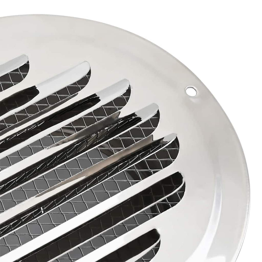 Luchtventilatie roosters 4 pcs Zilver 200 mm Roestvrij staal