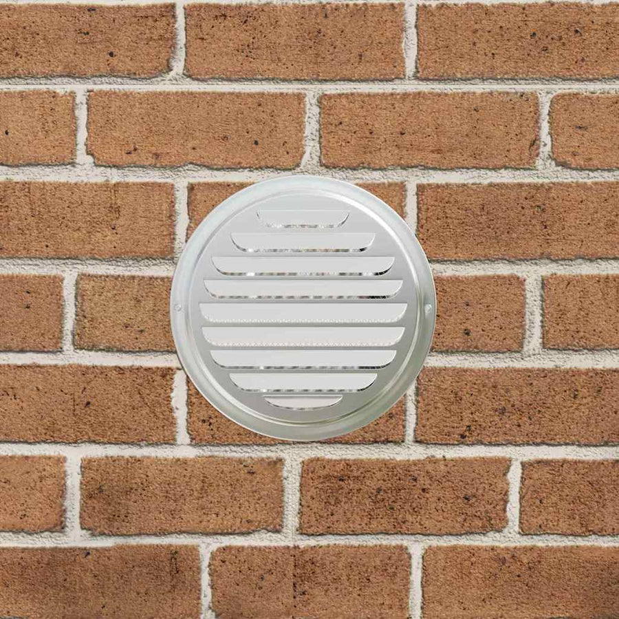 Luchtventilatie roosters 4 pcs Zilver 200 mm Roestvrij staal