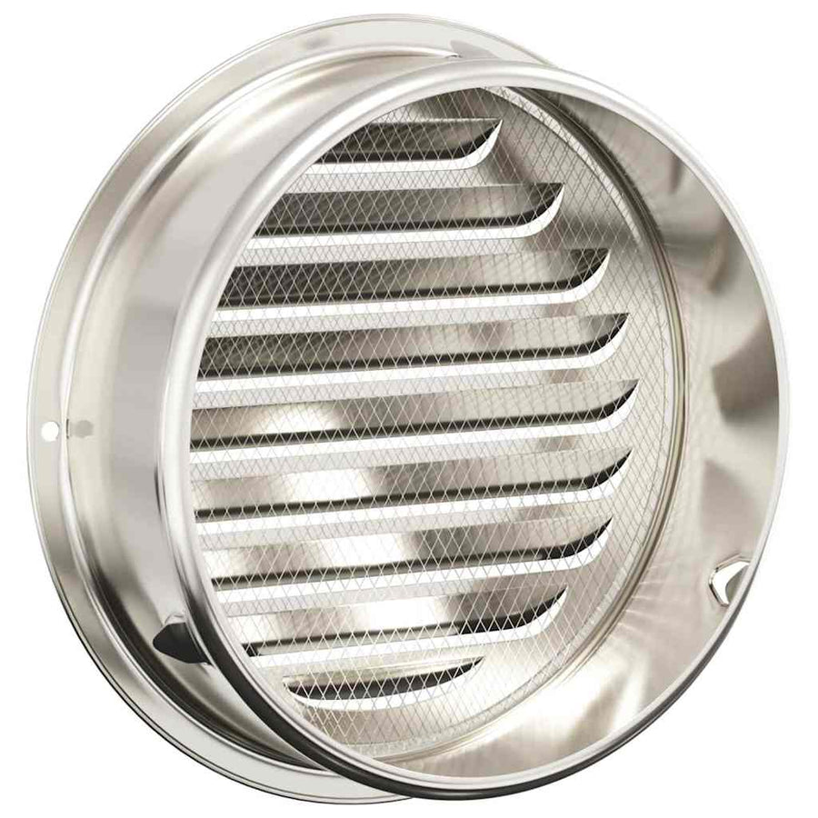 Luchtventilatie roosters 4 pcs Zilver 200 mm Roestvrij staal