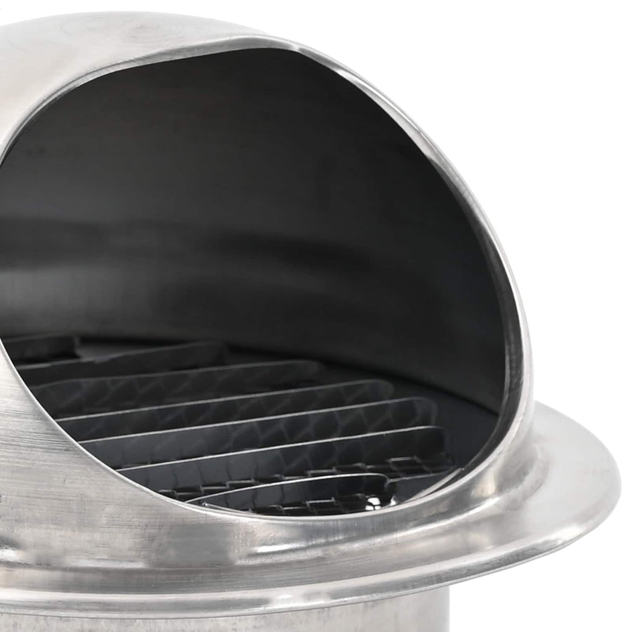 Luchtventilatie roosters 2 pcs Zilver 80 mm Roestvrij staal
