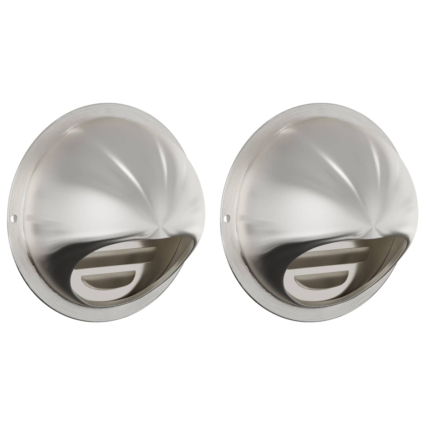 Luchtventilatie roosters 2 pcs Zilver 80 mm Roestvrij staal