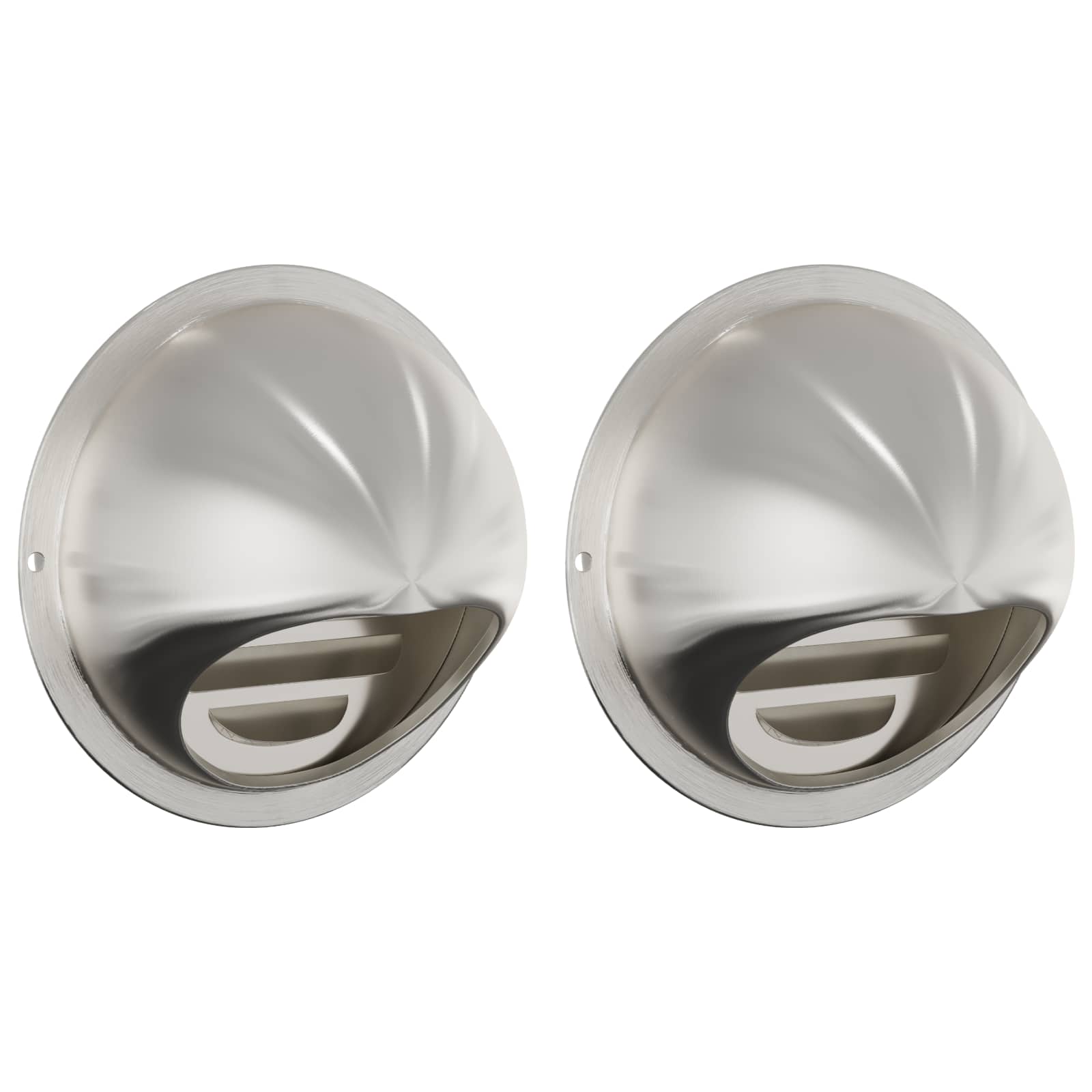 Luchtventilatie roosters 2 pcs Zilver 80 mm Roestvrij staal