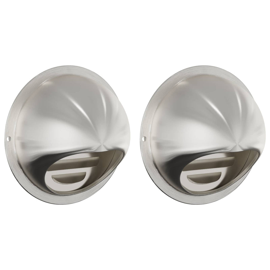 Luchtventilatie roosters 2 pcs Zilver 80 mm Roestvrij staal