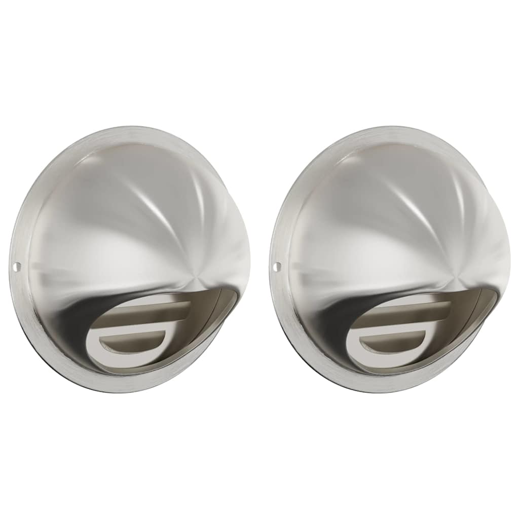 Luchtventilatie roosters 2 pcs Zilver 100 mm Roestvrij staal