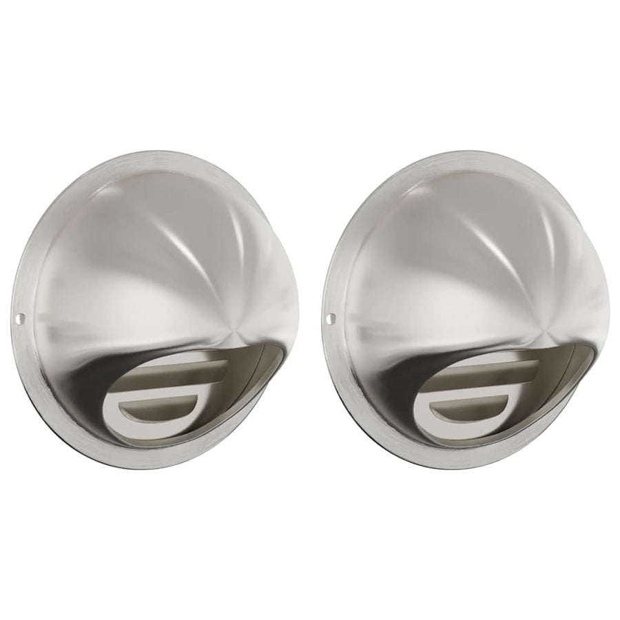 Luchtventilatie roosters 2 pcs Zilver 100 mm Roestvrij staal