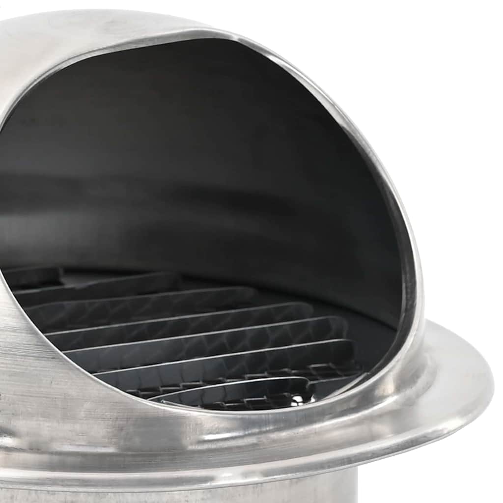 Luchtventilatie roosters 8 pcs Zilver 100 mm Roestvrij staal