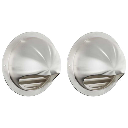 Luchtventilatie roosters 2 pcs Zilver 150 mm Roestvrij staal
