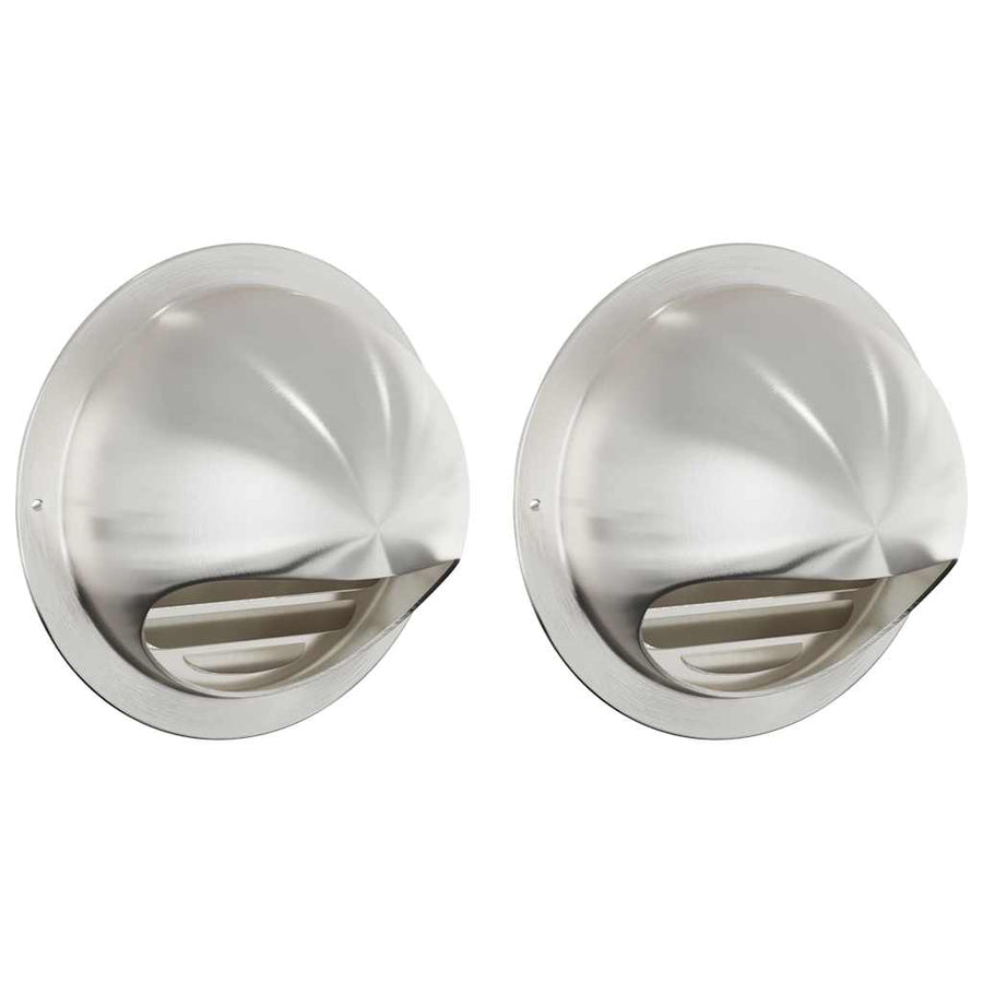 Luchtventilatie roosters 2 pcs Zilver 150 mm Roestvrij staal