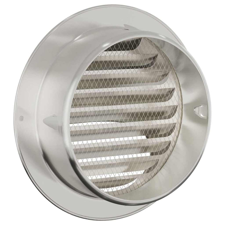 Luchtventilatie roosters 2 pcs Zilver 150 mm Roestvrij staal