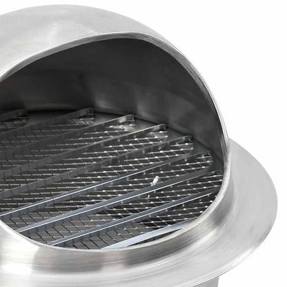 Luchtventilatie roosters 2 pcs Zilver 200 mm Roestvrij staal