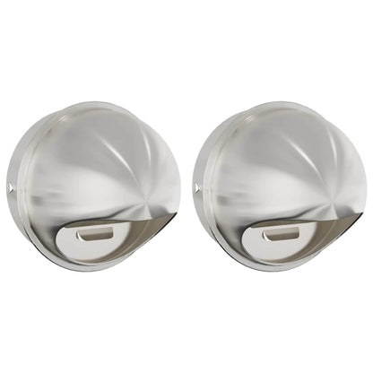 Luchtventilatie roosters 2 pcs Zilver 200 mm Roestvrij staal