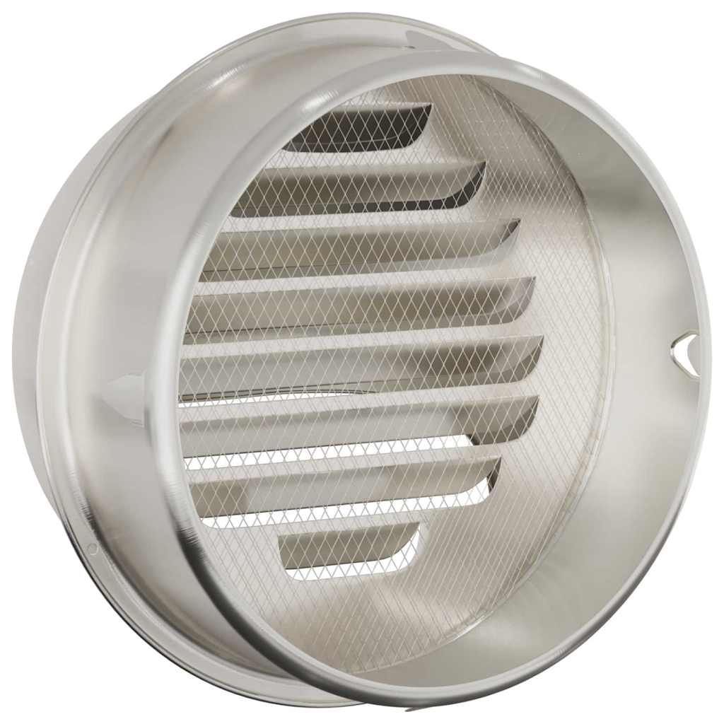 Luchtventilatie roosters 2 pcs Zilver 200 mm Roestvrij staal