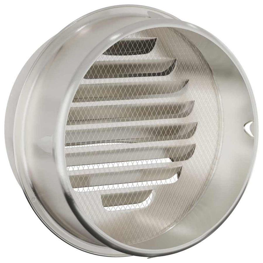 Luchtventilatie roosters 2 pcs Zilver 200 mm Roestvrij staal