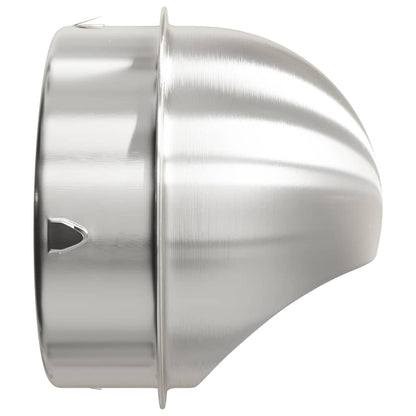 Luchtventilatie roosters 2 pcs Zilver 200 mm Roestvrij staal