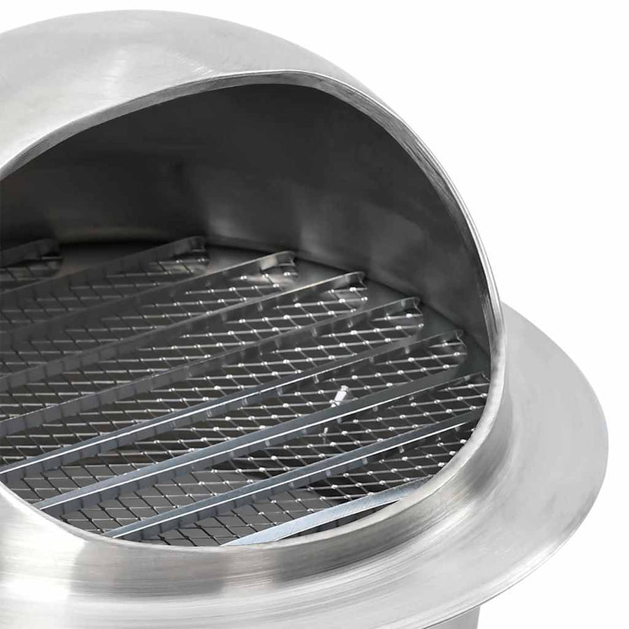 Luchtventilatie roosters 8 pcs Zilver 200 mm Roestvrij staal