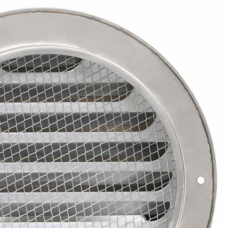 Luchtventilatie roosters 8 pcs Zilver 200 mm Roestvrij staal