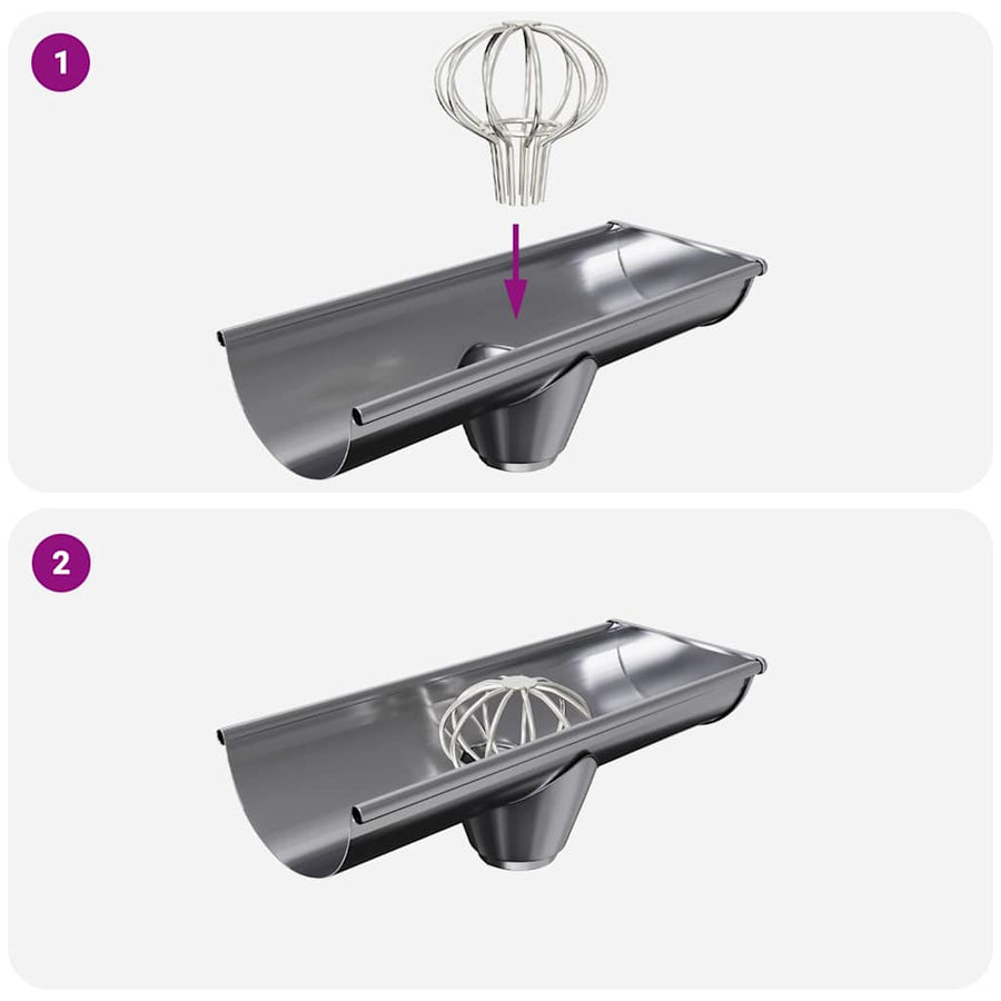 Bladvanger voor goot 2 pcs Zilver 50 mm Roestvrij staal