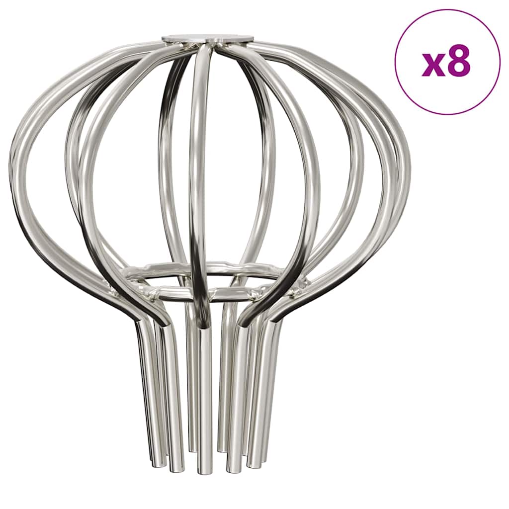 Bladvanger voor goot 8 pcs Zilver 50 mm Roestvrij staal
