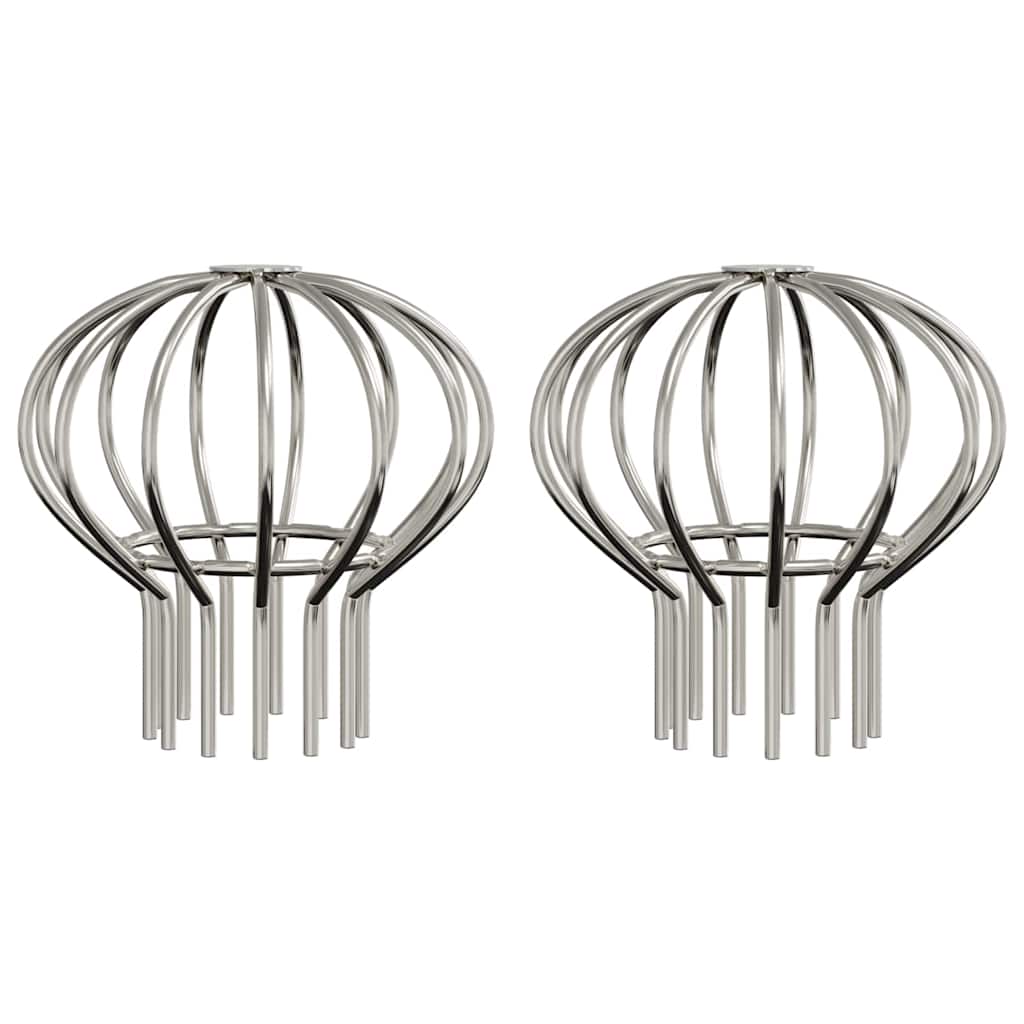 Bladvanger voor goot 2 pcs Zilver 75 mm Roestvrij staal