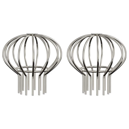 Bladvanger voor goot 2 pcs Zilver 75 mm Roestvrij staal