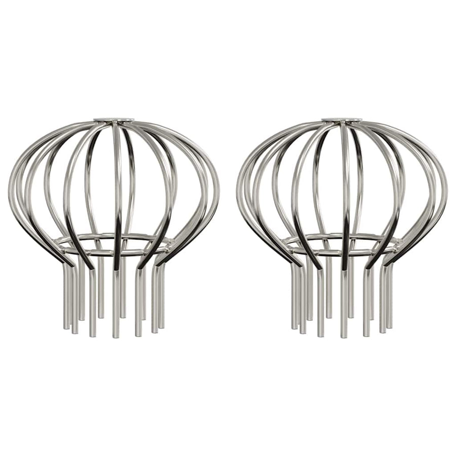 Bladvanger voor goot 2 pcs Zilver 75 mm Roestvrij staal