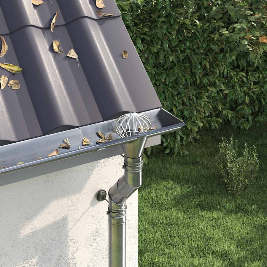 Bladvanger voor goot 8 pcs Zilver 75 mm Roestvrij staal