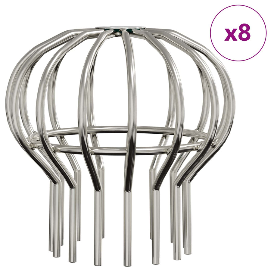 Bladvanger voor goot 8 pcs Zilver 110 mm Roestvrij staal