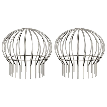 Bladvanger voor goot 2 pcs Zilver 200 mm Roestvrij staal