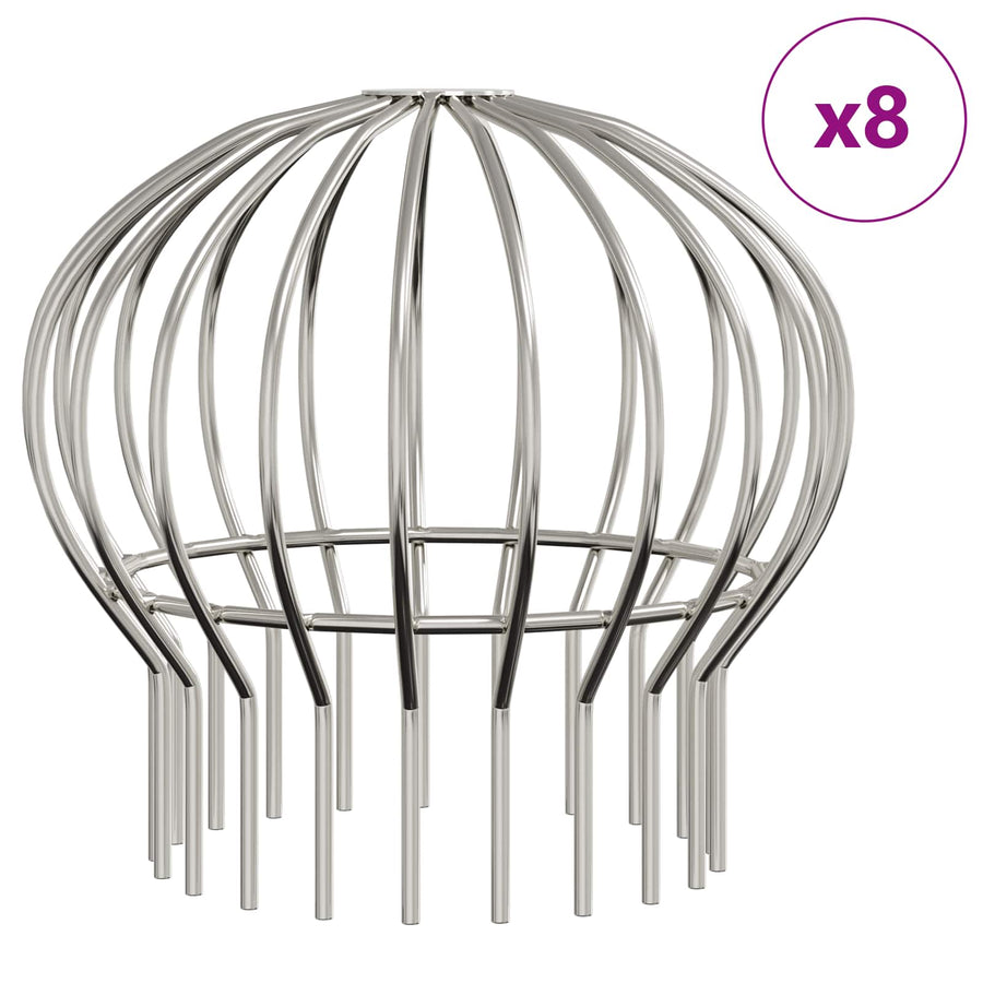 Bladvanger voor goot 8 pcs Zilver 200 mm Roestvrij staal